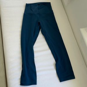 Teal Lululemon Cropped Align Leggings